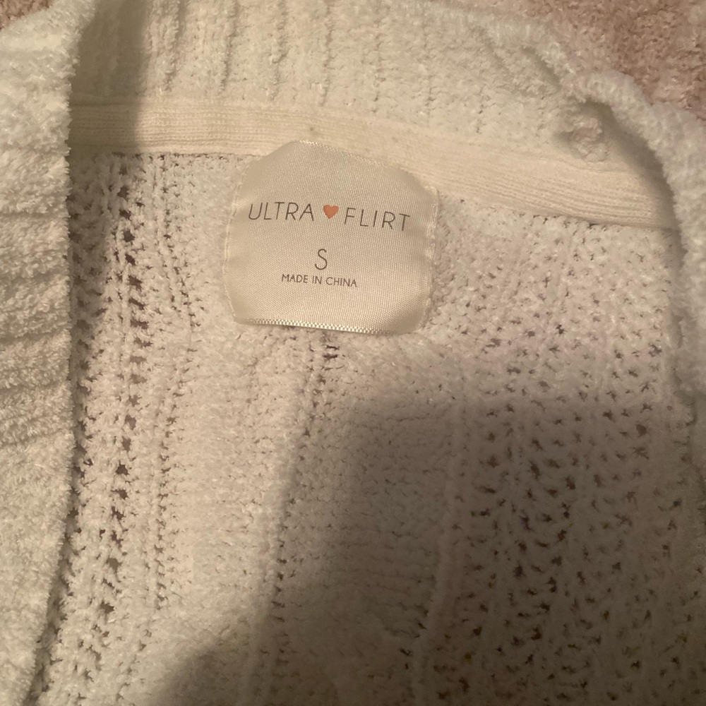 White cardigan